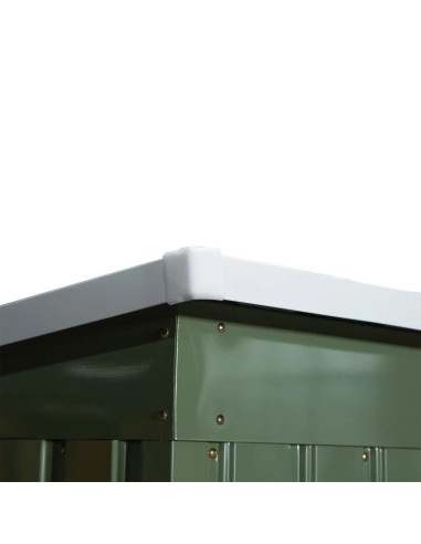 Casuta/magazie/sopron de gradina pentru depozitare unelte, cu structura baza inclusa, otel, verde, 213x130x173 cm
