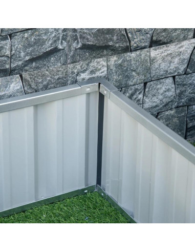 Pat/strat inaltat pentru flori, legume, din otel zincat, 258x90x30 cm