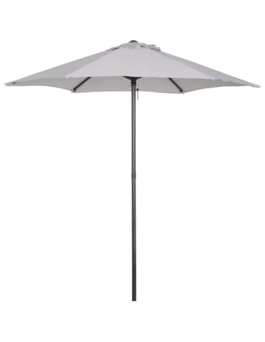 Umbrela gradina/balcon/terasa, semirotunda, cu manivela, stalp aluminiu, gri, 196 cm