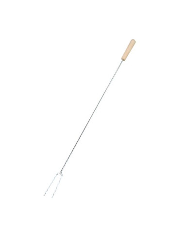 Ustensila pentru barbecue, grill, gratar, furculita lunga, maner lemn, 70 cm, Perfect Home