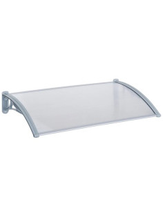 Copertina marchiza, PVC si aluminiu, gri, 140x70x21 cm