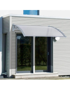 Copertina marchiza, PVC si aluminiu, gri, 140x70x21 cm 2