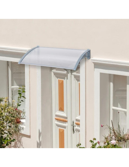 Copertina marchiza, PVC si aluminiu, gri, 140x70x21 cm