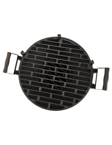 Gratar gradina cu carbuni, grill rotund, fonta, 35 cm, Perfect Home
