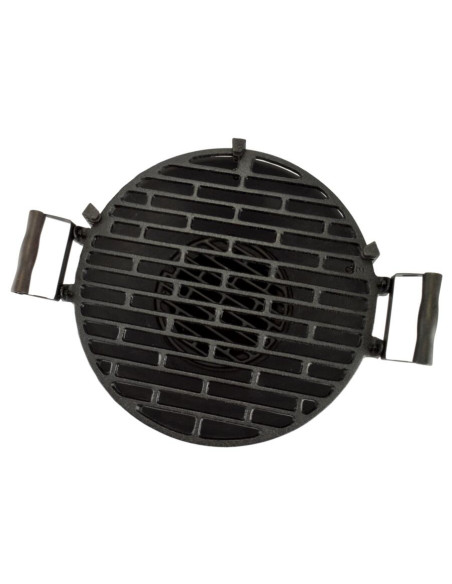 Gratar gradina cu carbuni, grill rotund, fonta, 35 cm, Perfect Home