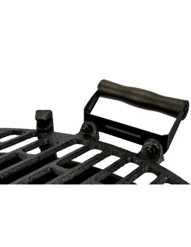 Gratar gradina cu carbuni, grill rotund, fonta, 35 cm, Perfect Home