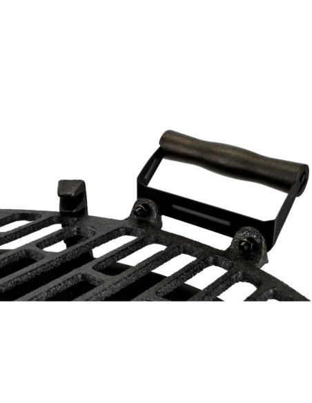 Gratar gradina cu carbuni, grill rotund, fonta, 35 cm, Perfect Home