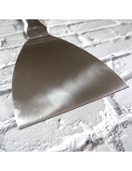 Spaclu inox monobloc, maner metalic, 100 mm, Olejnik