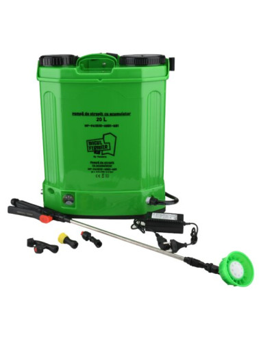 Pulverizator gradina, pompa de stropit, vermorel, Micul Fermier, electric, pentru spate, cu acumulator 8 Ah, 20 L