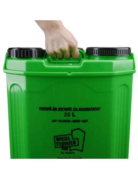Pulverizator gradina, pompa de stropit, vermorel, Micul Fermier, electric, pentru spate, cu acumulator 8 Ah, 20 L