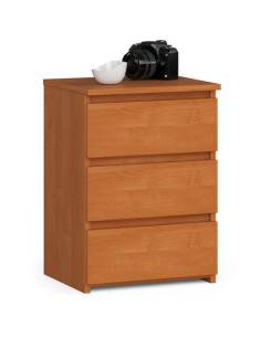 Comoda, placa laminata, 3 sertare, portocaliu arin, 40x35x56.8 cm