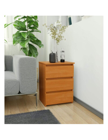Comoda, placa laminata, 3 sertare, portocaliu arin, 40x35x56.8 cm