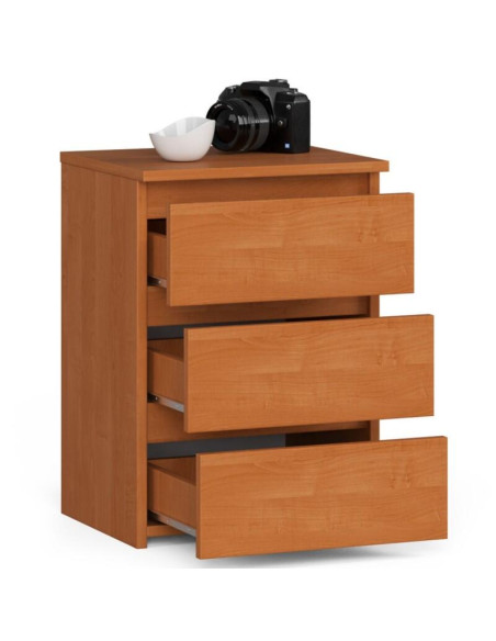 Comoda, placa laminata, 3 sertare, portocaliu arin, 40x35x56.8 cm