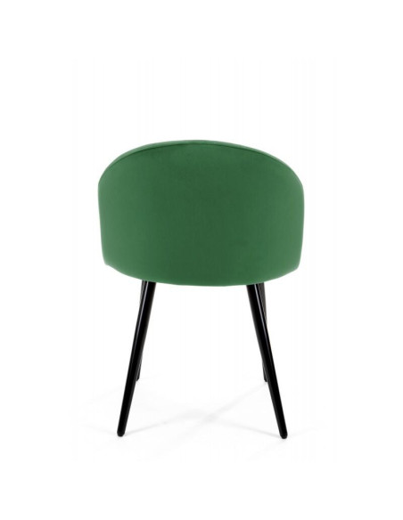 Scaun bucatarie/living, Akord, Brandy, catifea, otel, verde, 50x54x77 cm