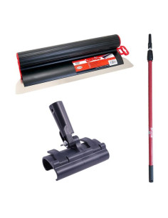 Set gletiera profesionala, inox, 80 cm x 0.3 mm, adaptor, maner prelungitor 1.2-2.2 m, Lanoliv