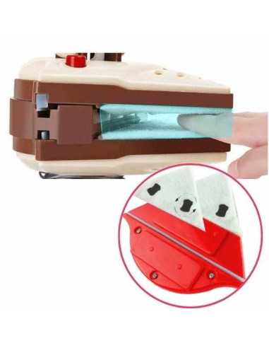 Stergator Dublu Mercaton cu Magnet pentru Curatarea Geamurilor cu Grosime intre 3 si 8 mm si 10 Bureti de Rezerva, Alb cu Rosu