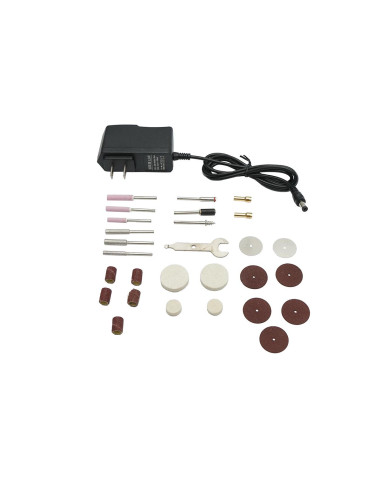 Dispozitiv pentru ascutit lantul de drujba, Autospeed, electric, portabil, cu accesorii, 12 V, 55 W, 20000 rpm