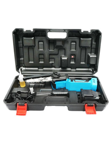 Drujba electrica pentru crengi, cu acumulator 2 Ah, incarcator 21V Li-Ion, cu geanta, 18 cm