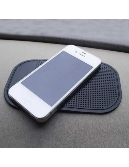 Set 5 Suporti Auto Mercaton, Antiderapanti din Silicon Cauciucat si Lipios pentru Chei sau Obiecte Mici, 13 x 7 cm, Negru