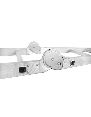 Scara aluminiu, multifunctionala, rabatabila, 4 tronsoane, 4 trepte, max 125 kg, 1.18-4.46 m