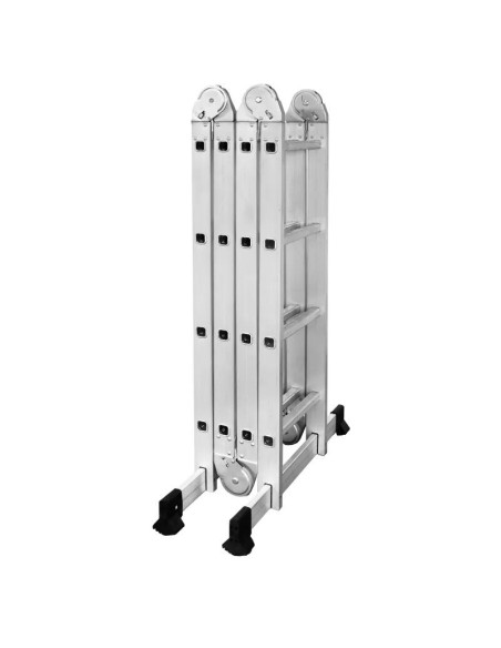Scara aluminiu, multifunctionala, rabatabila, 4 tronsoane, 4 trepte, max 125 kg, 1.18-4.46 m