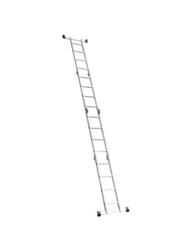 Scara aluminiu, multifunctionala, rabatabila, 4 tronsoane, 4 trepte, max 125 kg, 1.18-4.46 m
