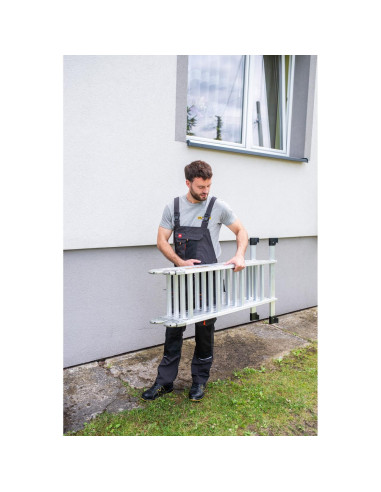 Scara aluminiu, multifunctionala, rabatabila, 4 tronsoane, 4 trepte, max 125 kg, 1.18-4.46 m