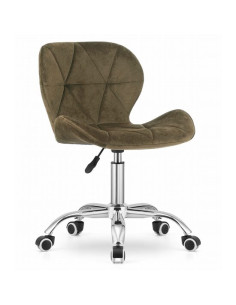 Scaun de birou, Artool, Avola, rotativ, catifea, maro, 53.5x55x72.5-86.5 cm