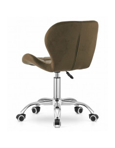 Scaun de birou, Artool, Avola, rotativ, catifea, maro, 53.5x55x72.5-86.5 cm 2