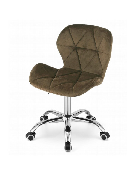 Scaun de birou, Artool, Avola, rotativ, catifea, maro, 53.5x55x72.5-86.5 cm