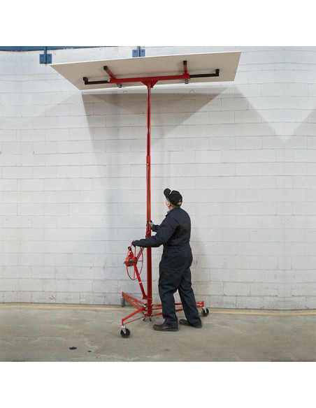 Dispozitiv/macara pentru ridicat placi rigips carton, OSB, MDF, PAL, 4.57 m, Breckner Germany