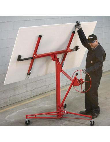 Dispozitiv/macara pentru ridicat placi rigips carton, OSB, MDF, PAL, 4.57 m, Breckner Germany