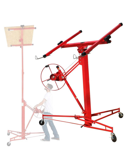 Dispozitiv/macara pentru ridicat placi rigips carton, OSB, MDF, PAL, 4.57 m, Breckner Germany