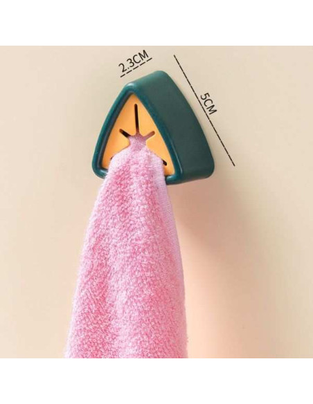 Set 10 Agatatori pentru Prosoape, Mercaton, Autoadezive, Impermeabile, Montaj pe Perete, Sistem Push Free, Verde