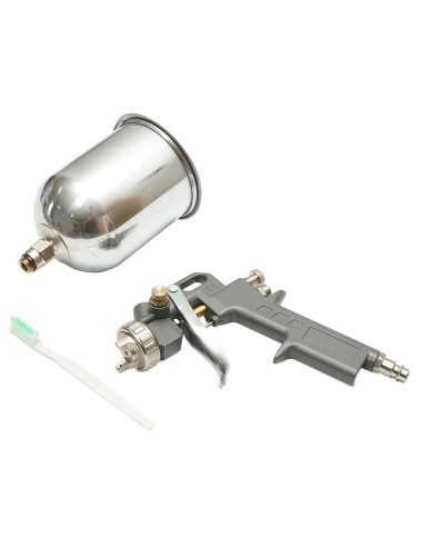 Pistol de vopsit cu aer comprimat, vas superior, inox, 3.5 bar, 600 ml, 1.5 mm, Breckner Germany