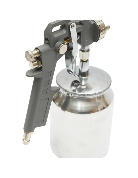 Pistol de vopsit cu aer comprimat, vas inferior, inox, 3 bar, 1 L, 1.5 mm, Breckner Germany