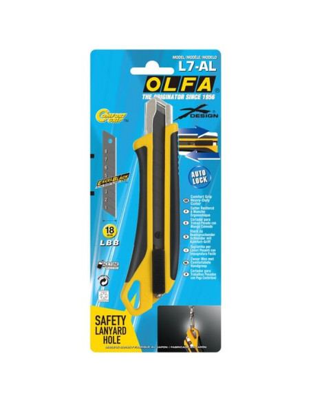 Cutter 18 mm, blocaj rotativ, comfort Grip x-Design, L-7/LBB, OLFA