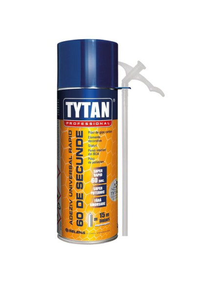 Adeziv spuma 60 secunde universal, 300 ml, Tytan