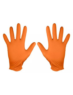 Manusi nitril, unica folosinta, portocaliu, set 50 buc, marimea M, NEO