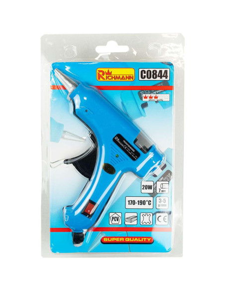 Pistol de lipit baton cu silicon, 20 W, 7 mm, Richmann