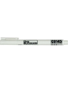 Marker permanent, 1 mm, alb, subtire, Richmann