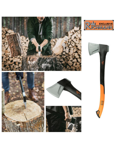 Topor pentru despicat, coada fibra, 2 kg, profesional, Richmann Exclusive