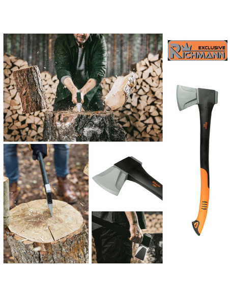 Topor pentru despicat, coada fibra, 2 kg, profesional, Richmann Exclusive