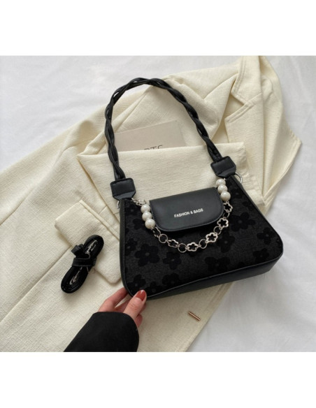Geanta de umar eleganta pentru dame, colectia Black Fashion Bags, T246