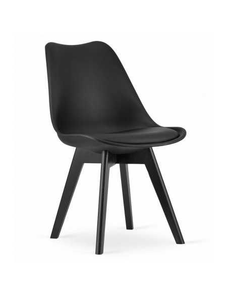 Set 4 scaune bucatarie/living, Artool, Mark, PP, negru, picioare negre, 49x55.5x82.5 cm