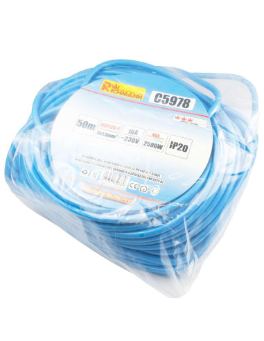 Cordon/prelungitor cu fisa si cupla, 3x1.5 mm, IP20, 50 m, Richmann