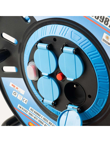Prelungitor electric industrial, pe tambur, 13 A, 3x1.5 mm², IP44, 50 m, Richmann