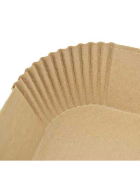 Set 200 Hartii de copt sau prajit pentru Airfryer, Forma patrat, in suport de plastic cu capac, 20 x 20 cm