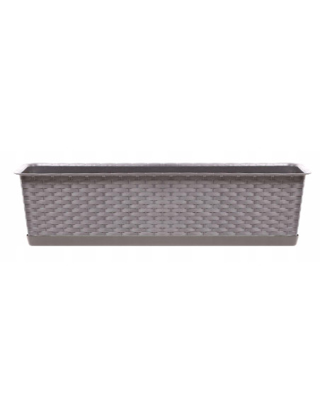 Set 4 jardiniere decorative, cafeniu, 68.5x17.3x15 cm, Ratolla Case P