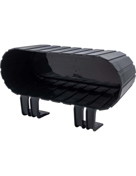 Set 4 jardiniere decorative cu suport de plastic, antracit, 4.9 L, 38.3x21.2x13 cm, Boardee Hook